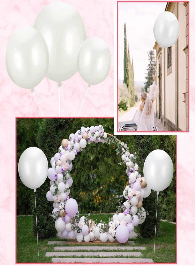 Charnoel 18 Pack 18/24 / 36 Inch Balloons Large Latex Giant Round Big Macaron Balloons for Wedding Birthday Party Baby Shower Decorations(White) - Image 3